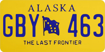 AK license plate GBY463