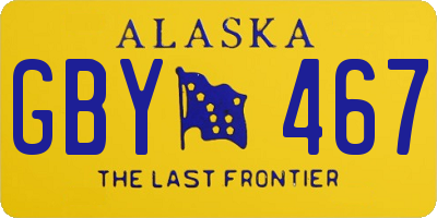 AK license plate GBY467