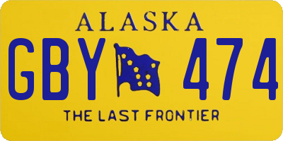 AK license plate GBY474
