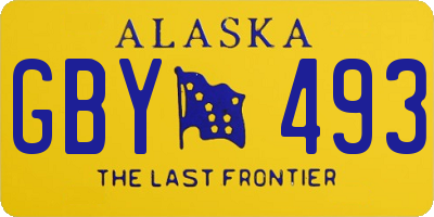 AK license plate GBY493