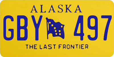 AK license plate GBY497