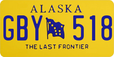 AK license plate GBY518