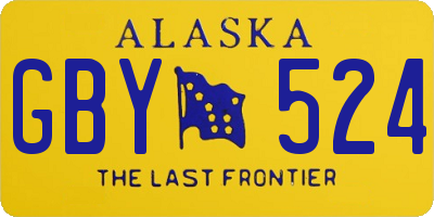 AK license plate GBY524