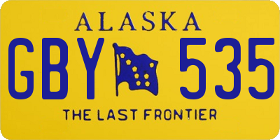 AK license plate GBY535