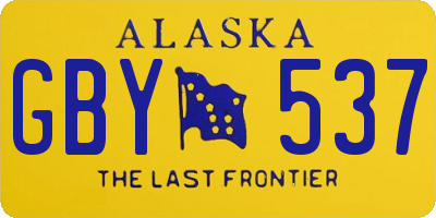 AK license plate GBY537