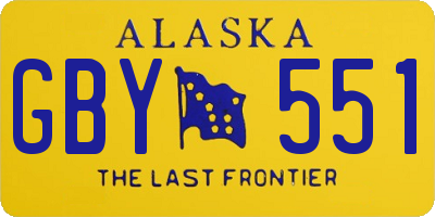 AK license plate GBY551