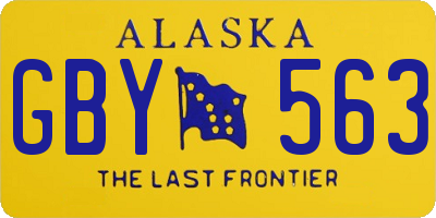 AK license plate GBY563