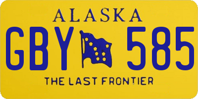 AK license plate GBY585