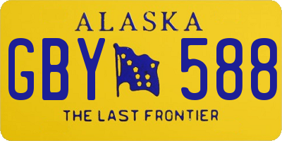 AK license plate GBY588