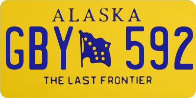 AK license plate GBY592