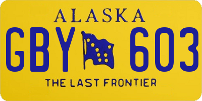 AK license plate GBY603