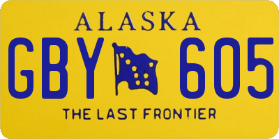 AK license plate GBY605