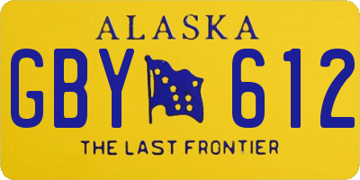 AK license plate GBY612