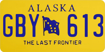 AK license plate GBY613