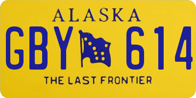 AK license plate GBY614