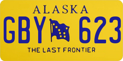 AK license plate GBY623