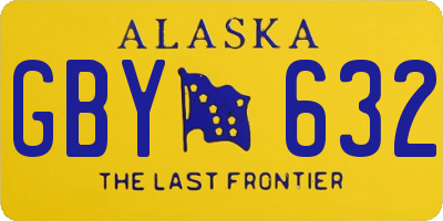 AK license plate GBY632