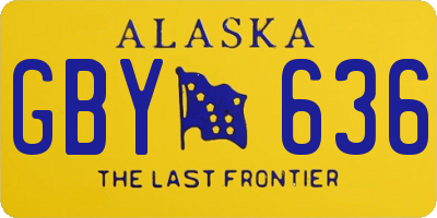 AK license plate GBY636