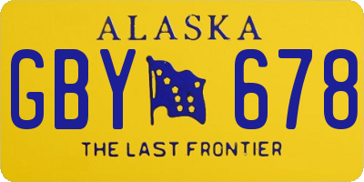AK license plate GBY678
