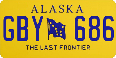 AK license plate GBY686