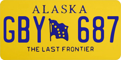 AK license plate GBY687
