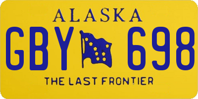 AK license plate GBY698