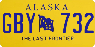 AK license plate GBY732