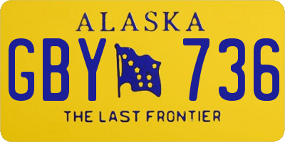 AK license plate GBY736