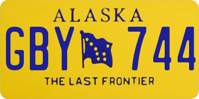 AK license plate GBY744