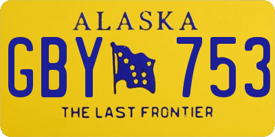 AK license plate GBY753