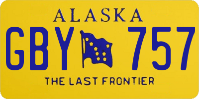 AK license plate GBY757