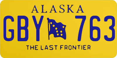 AK license plate GBY763