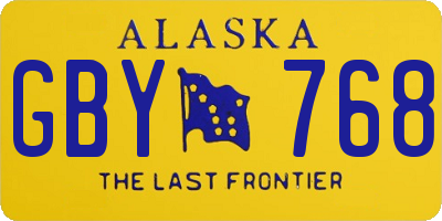 AK license plate GBY768