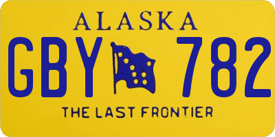 AK license plate GBY782