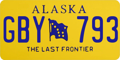 AK license plate GBY793