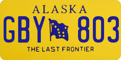 AK license plate GBY803