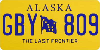 AK license plate GBY809