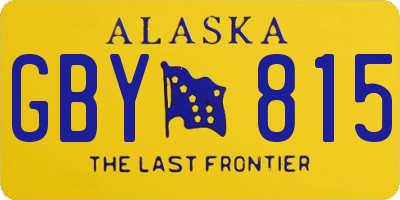 AK license plate GBY815