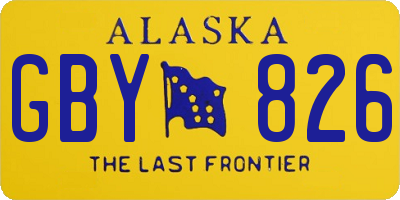 AK license plate GBY826