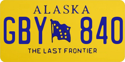 AK license plate GBY840