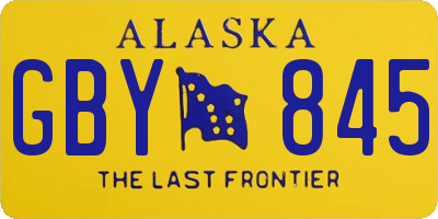 AK license plate GBY845