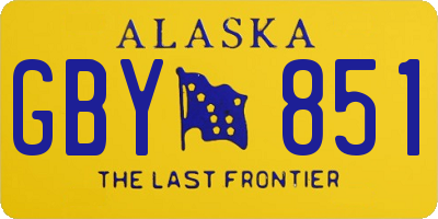 AK license plate GBY851