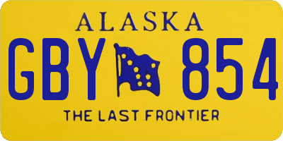 AK license plate GBY854
