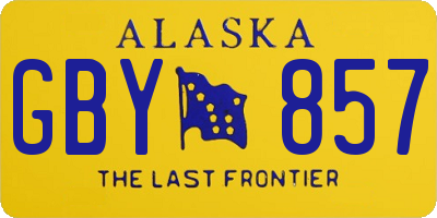 AK license plate GBY857