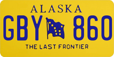 AK license plate GBY860