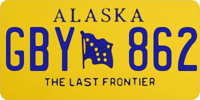 AK license plate GBY862
