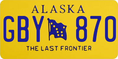 AK license plate GBY870