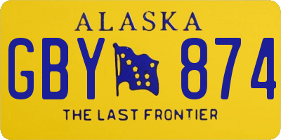 AK license plate GBY874