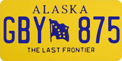 AK license plate GBY875
