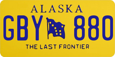 AK license plate GBY880